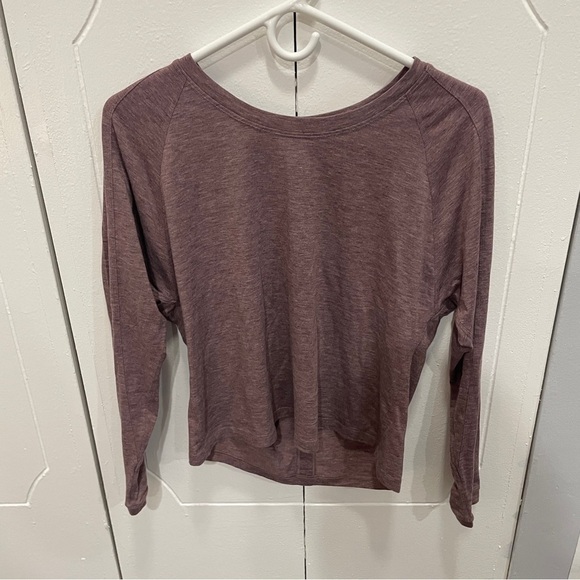 Lululemon Heathered Oxblood Box It Out Long Sleeve - Picture 4 of 11